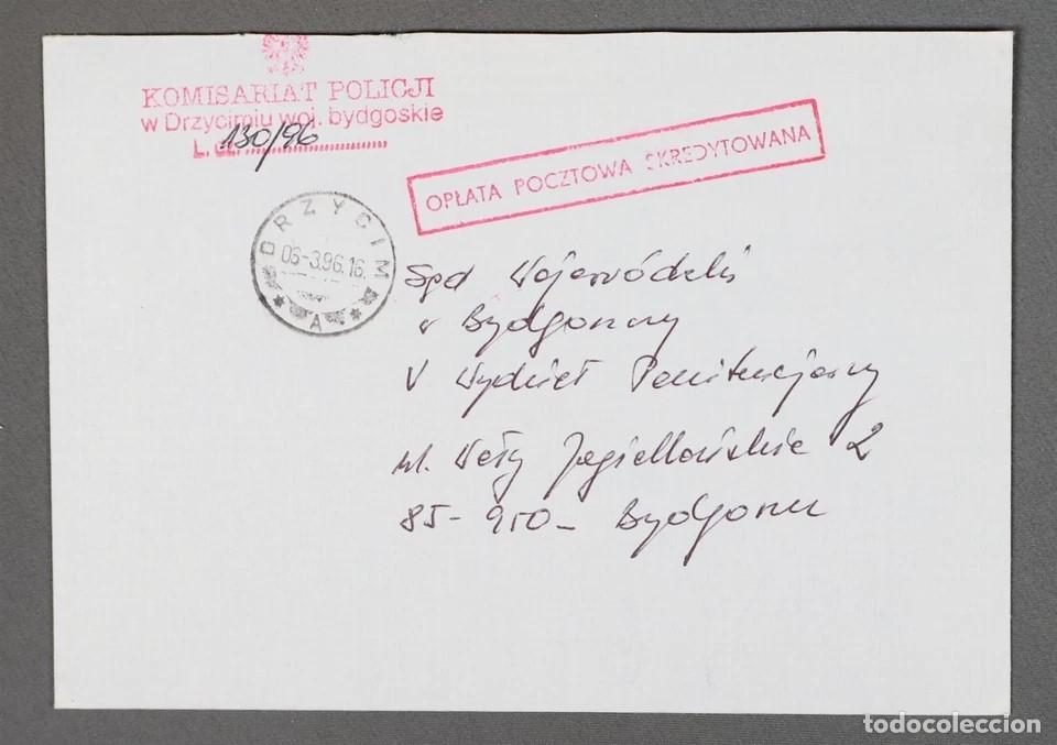 Stamps: POLONIA CORREO OFICIAL POLICIA POLICE 1996