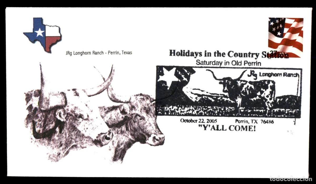 Sellos: ESTADOS UNIDOS USA PERRIN TEXAS VACA COW