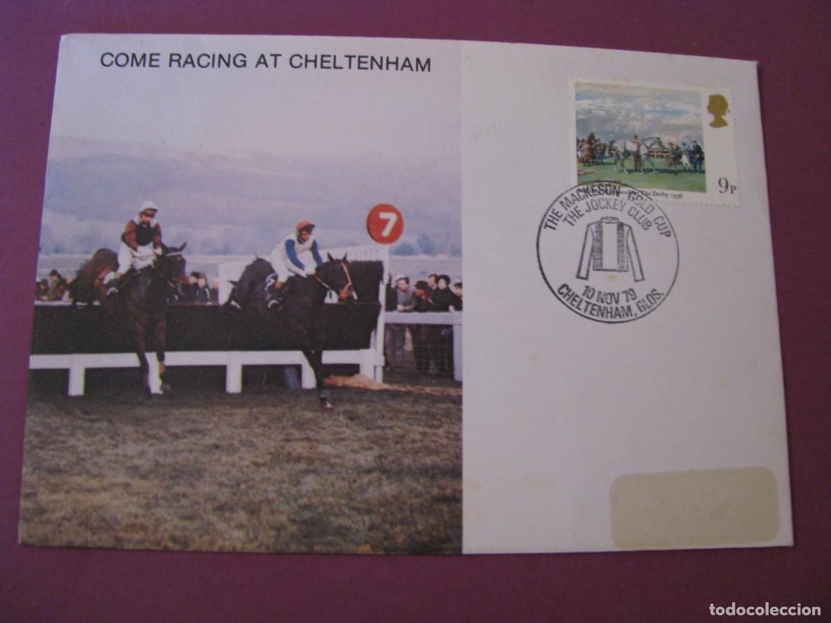 Sellos: SOBRE PRIMER DIA CHELTENHAM 1979 - THE MACKESON GOLD CUP JOCKEY CLUB