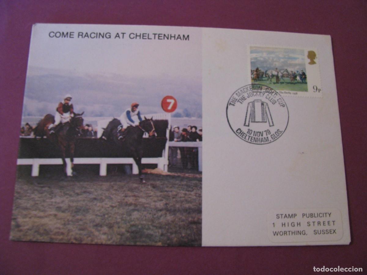 Sellos: SOBRE PRIMER DIA CHELTENHAM 1979 - THE MACKESON GOLD CUP JOCKEY CLUB