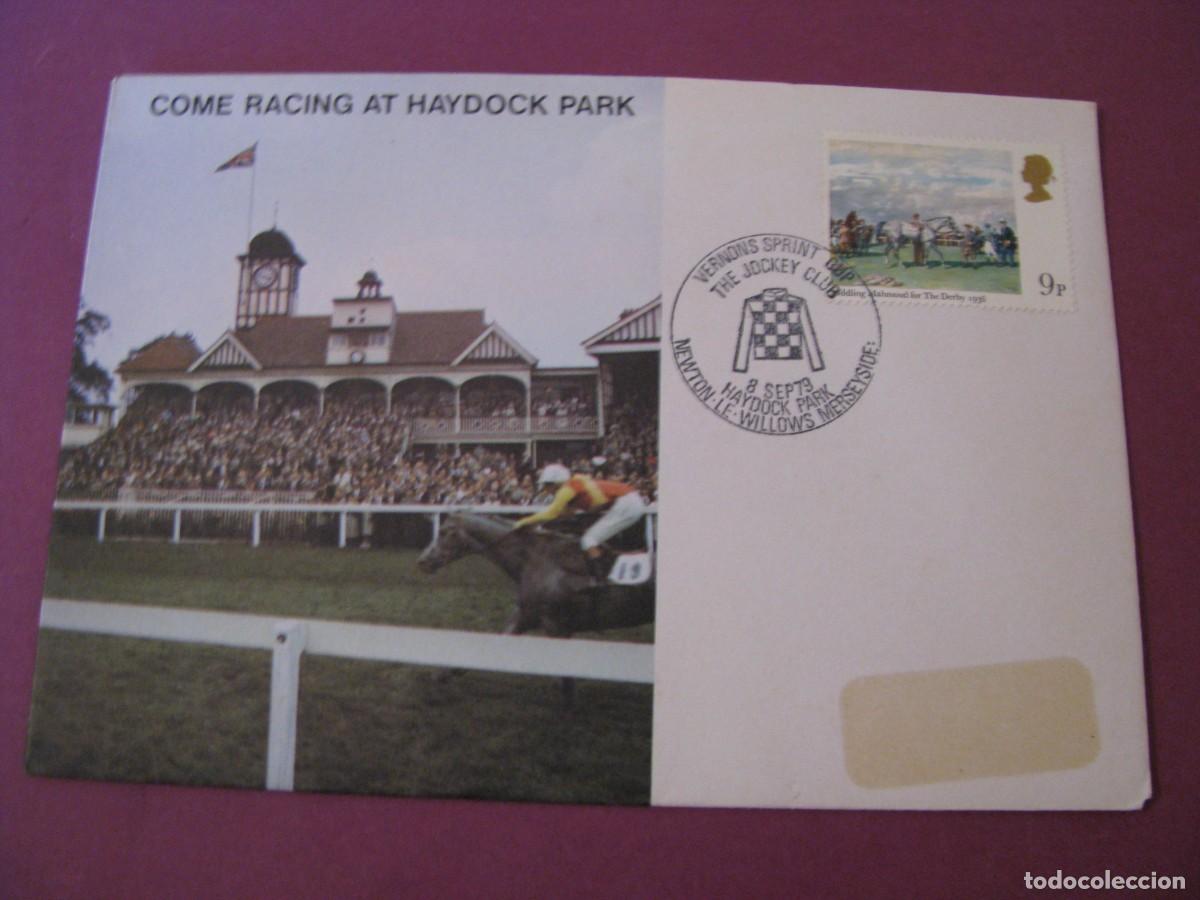 Sellos: SOBRE PRIMER DIA HAYDOCK PARK 1979 - VERNONS SPRINT CUP JOCKEY CLUB