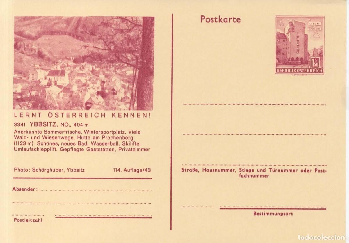 Sellos: AUSTRIA ENTERO POSTAL YBBSITZ SKI - Foto 1