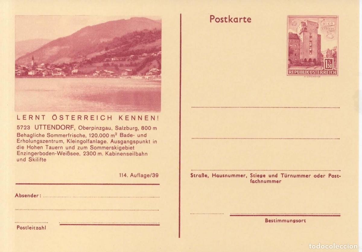 Sellos: AUSTRIA ENTERO POSTAL UTTENDORF SKI