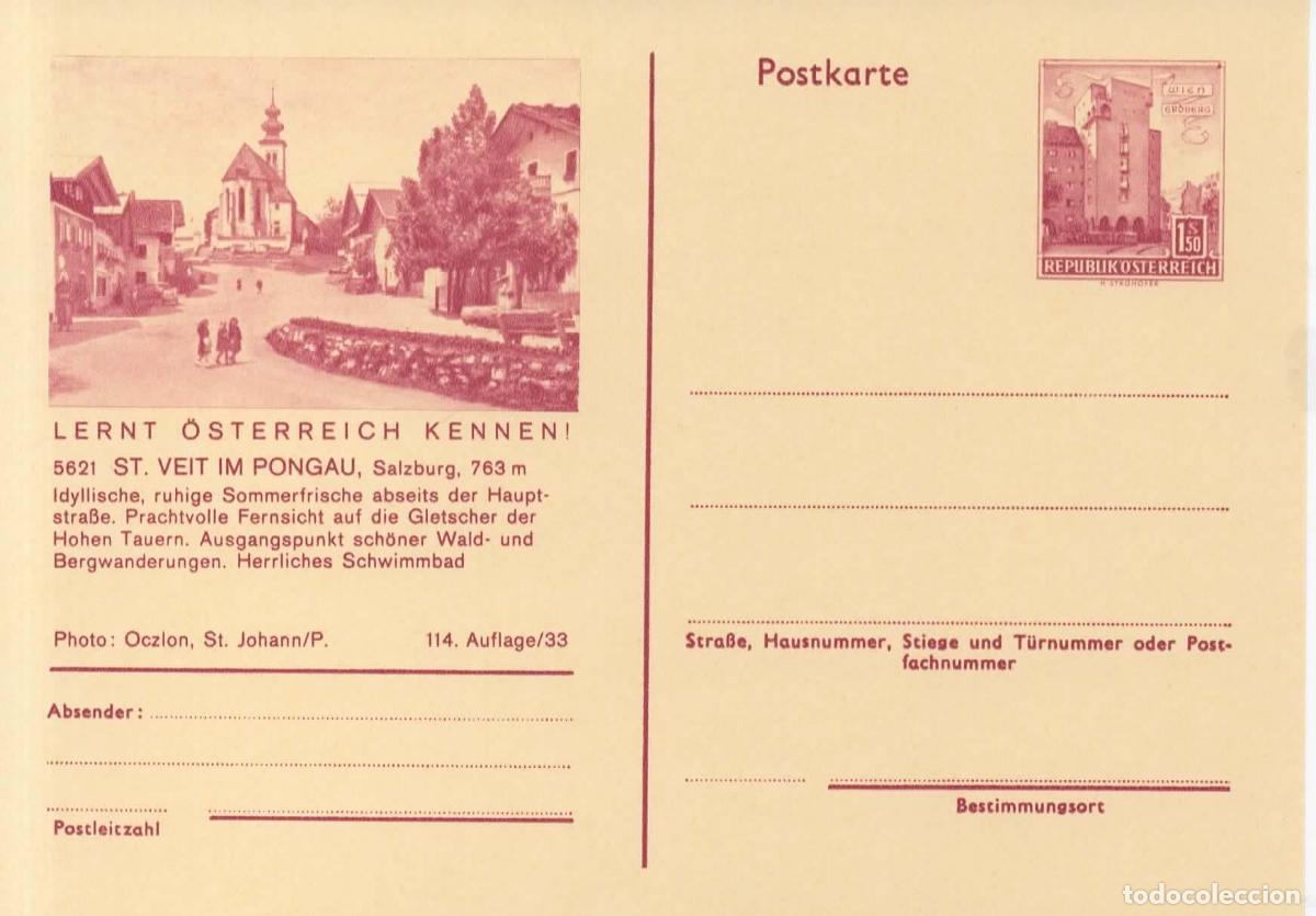 Sellos: AUSTRIA ENTERO POSTAL ST VEIT IM PONGAU