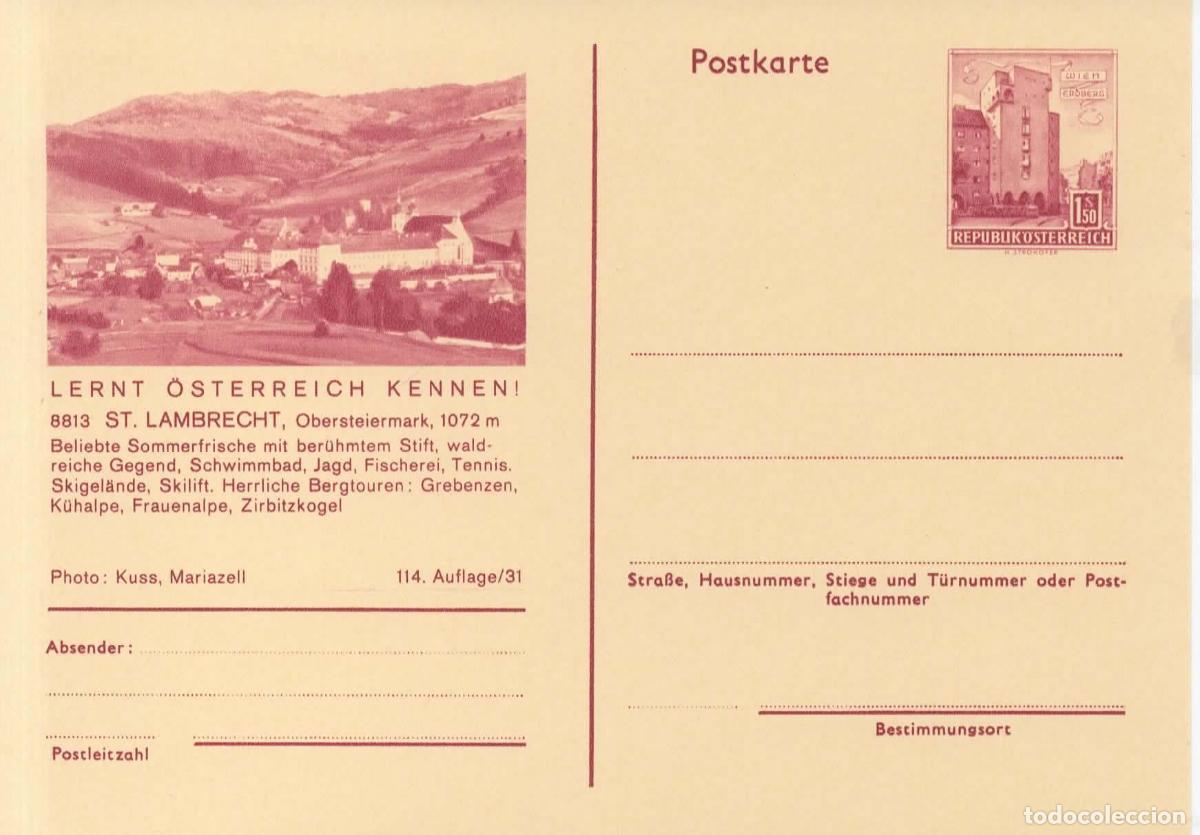 Sellos: AUSTRIA ENTERO POSTAL ST LAMBRECHT