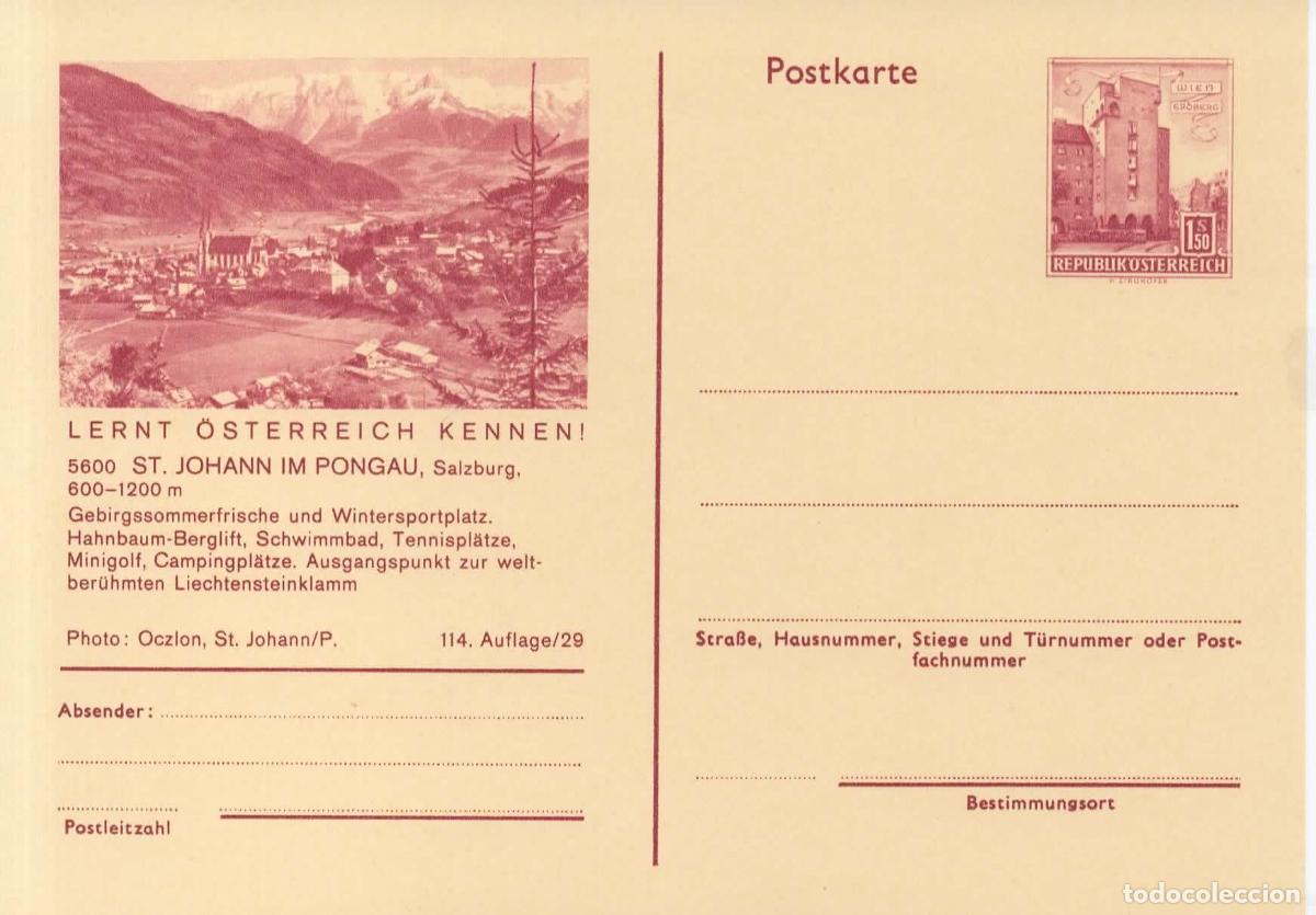 Sellos: AUSTRIA ENTERO POSTAL ST JOHANN IM PONGAU