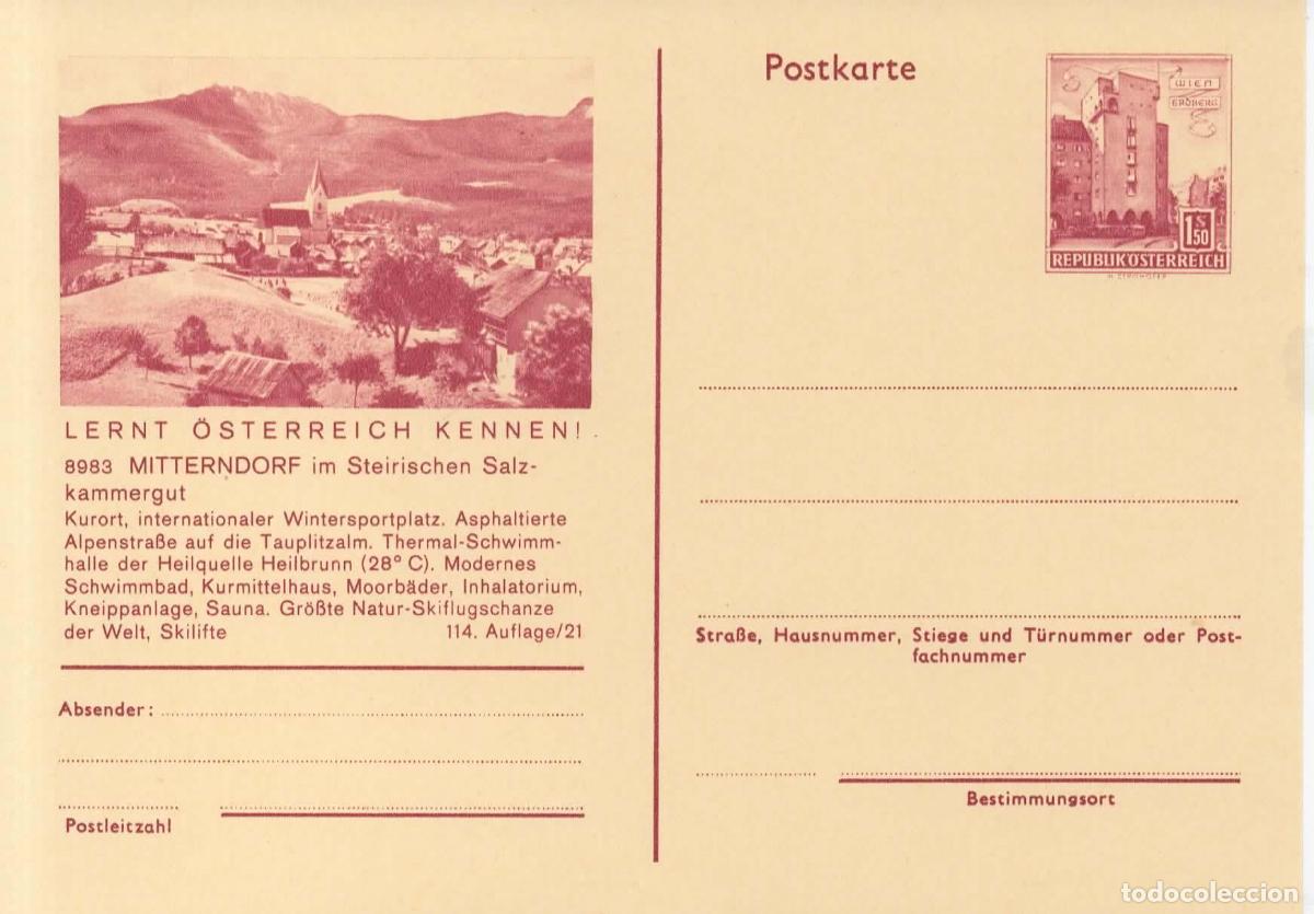 Sellos: AUSTRIA ENTERO POSTAL MITTENDORF IM STEIRSCHEN BALNEARIO SPA