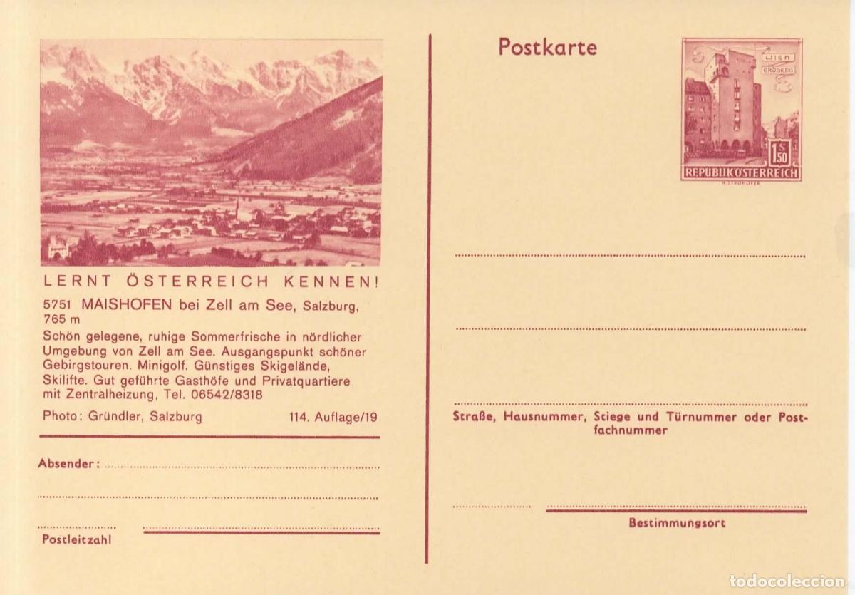 Sellos: AUSTRIA ENTERO POSTAL MAISHOFEN BEI ZELL AM SEE SALZBURG