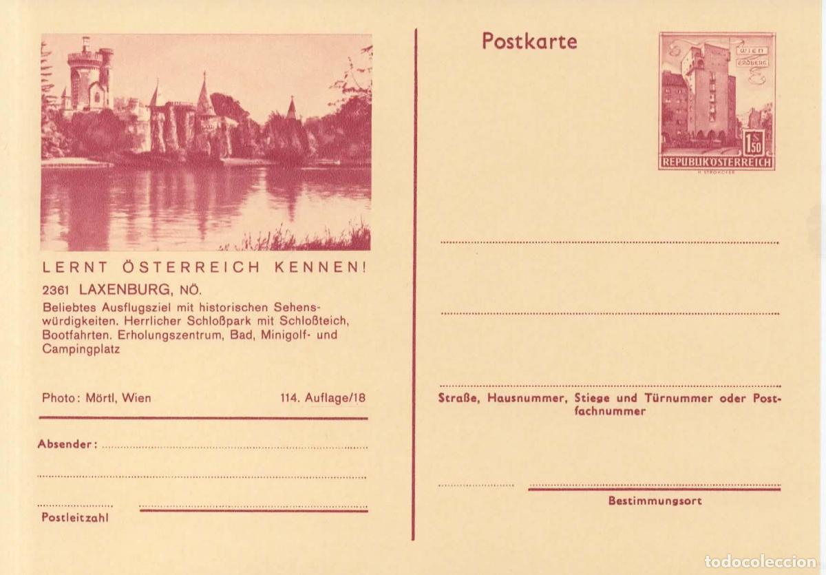 Sellos: AUSTRIA ENTERO POSTAL LAXENBURG GOLF