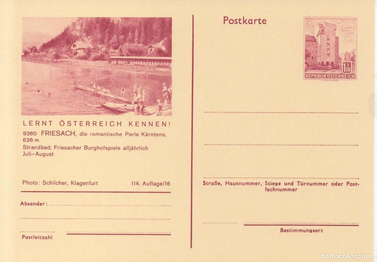 Sellos: AUSTRIA ENTERO POSTAL FRIESACH NATACION SWIMMING
