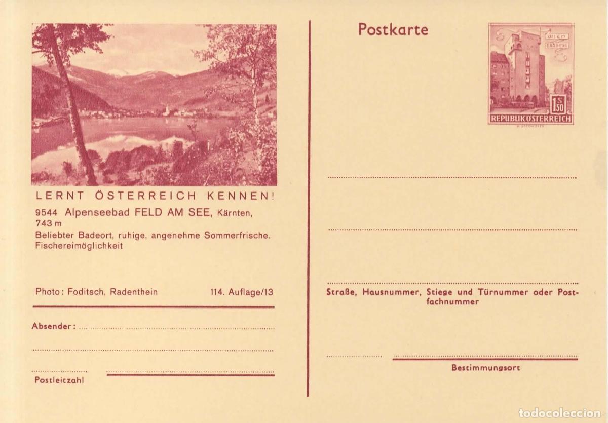 Sellos: AUSTRIA ENTERO POSTAL FELD AM SEE ALPES