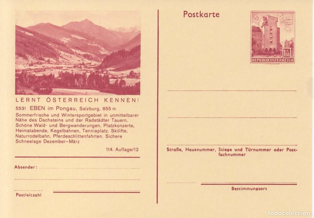 Sellos: AUSTRIA ENTERO POSTAL EBEB IM PONGAU