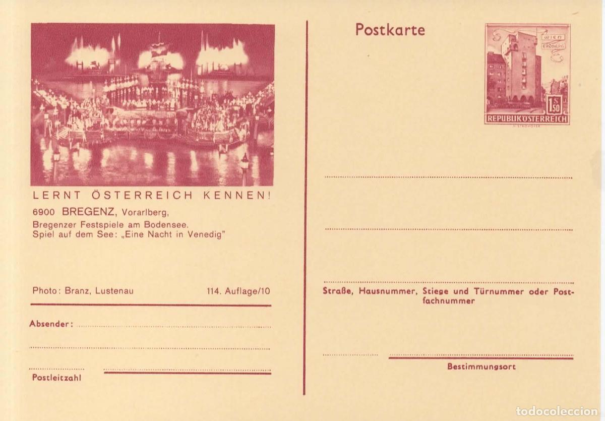 Sellos: AUSTRIA ENTERO POSTAL BREGENZ CASTILLO CASTLE