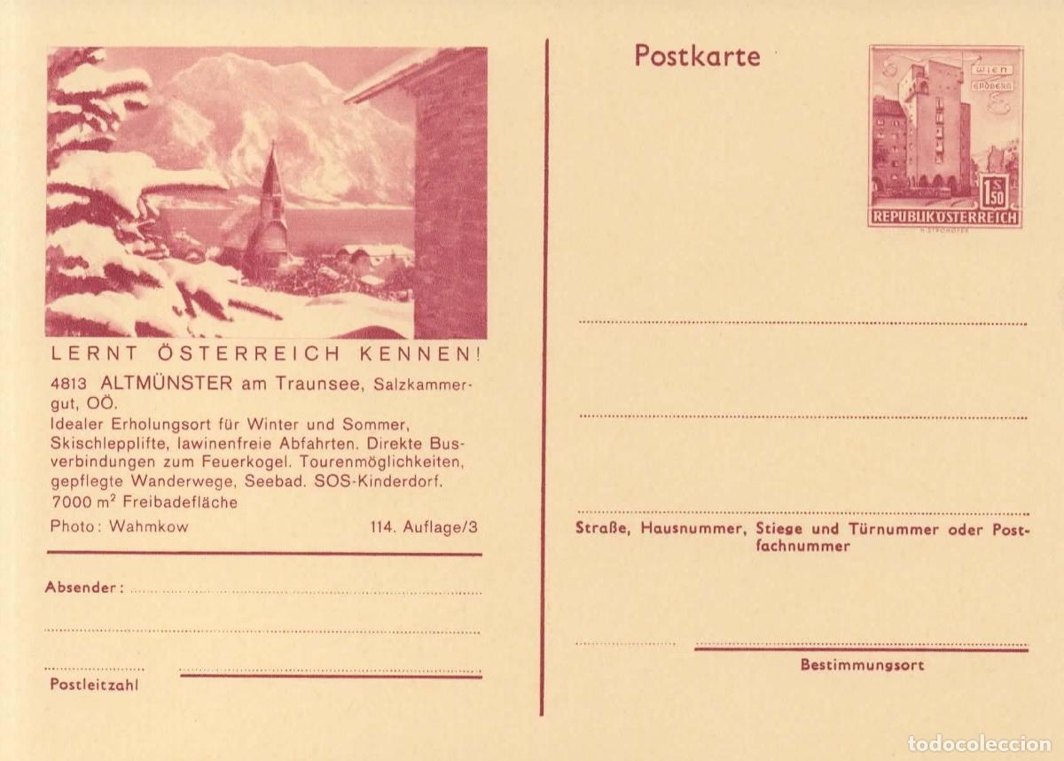 Sellos: AUSTRIA ENTERO POSTAL ALTMUNSTER AM TRAUNSEE
