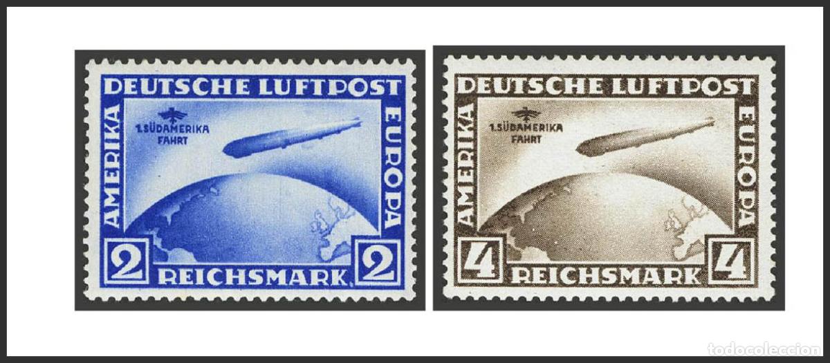Sellos: Alemania. A&eacute;reo. &#9733;&#9733;Yvert 38/39. 1930. Serie completa. MAGNIFICA Y RARISIMA EN ESTA CALID