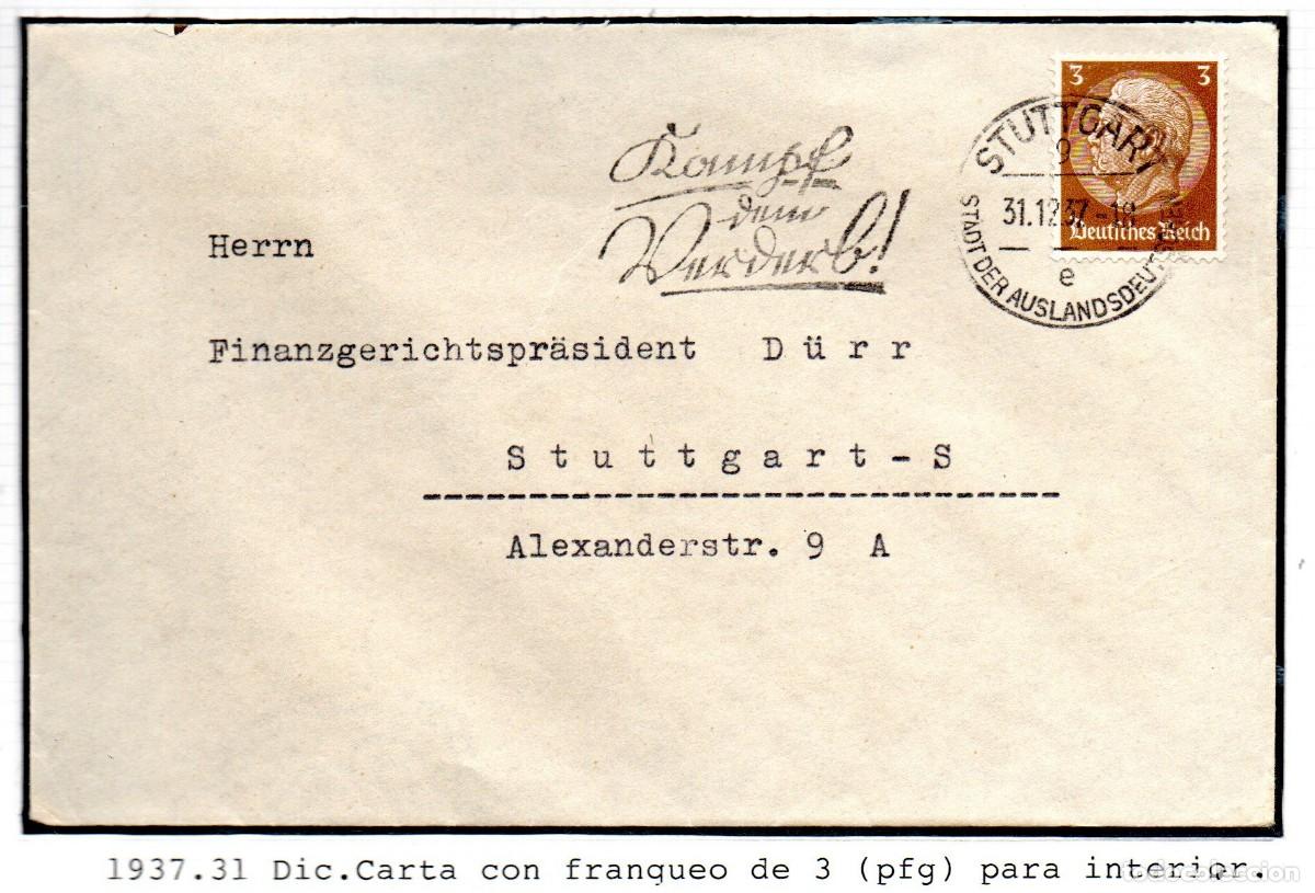 Sellos: ALEMANIA TERCER REICH. 1937. STUTTGART