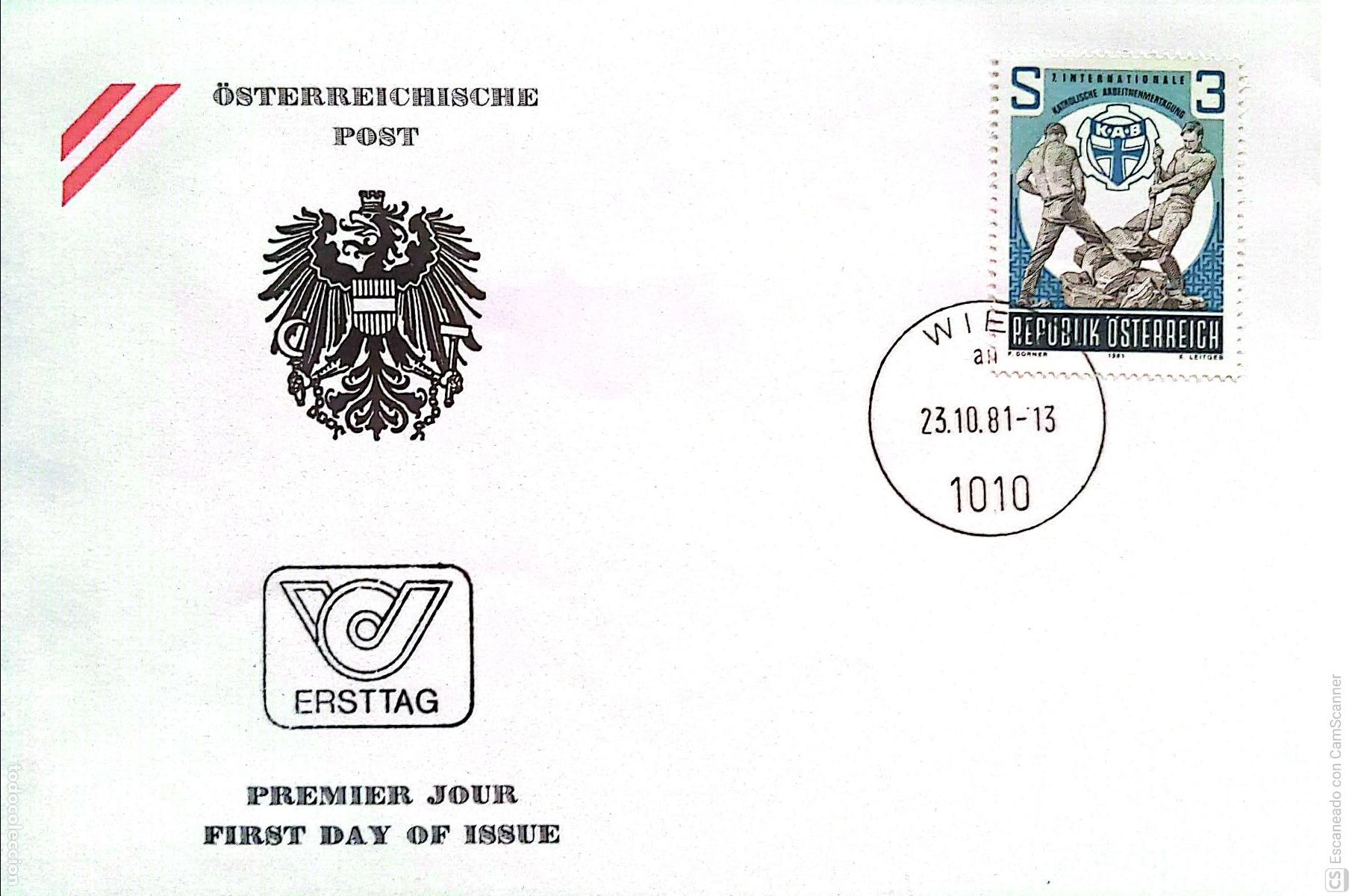 Sellos: Austria. SPD 1576 Concurso internacional de los Oficios. Matasello Primer D&iacute;a, A&ntilde;o 1983