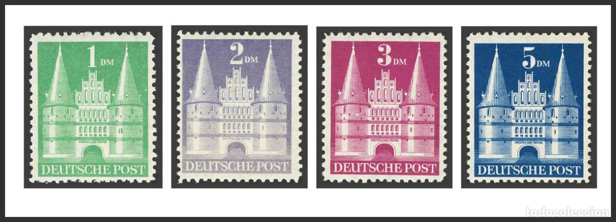 Sellos: Alemania-Bizona. ** MNH Yvert 65/68. 1948. Serie completa, sobrecarga tipo II. MAGNIFICA. Yvert 2011