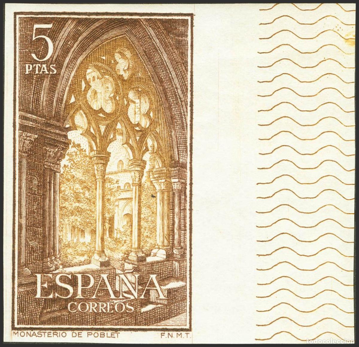 Sellos: Espa&ntilde;a. 2&ordm; Centenario posterior a 1960. ** MNH 1497s. 1963. 5 pts casta&ntilde;o y ocre, borde de hoja. SI