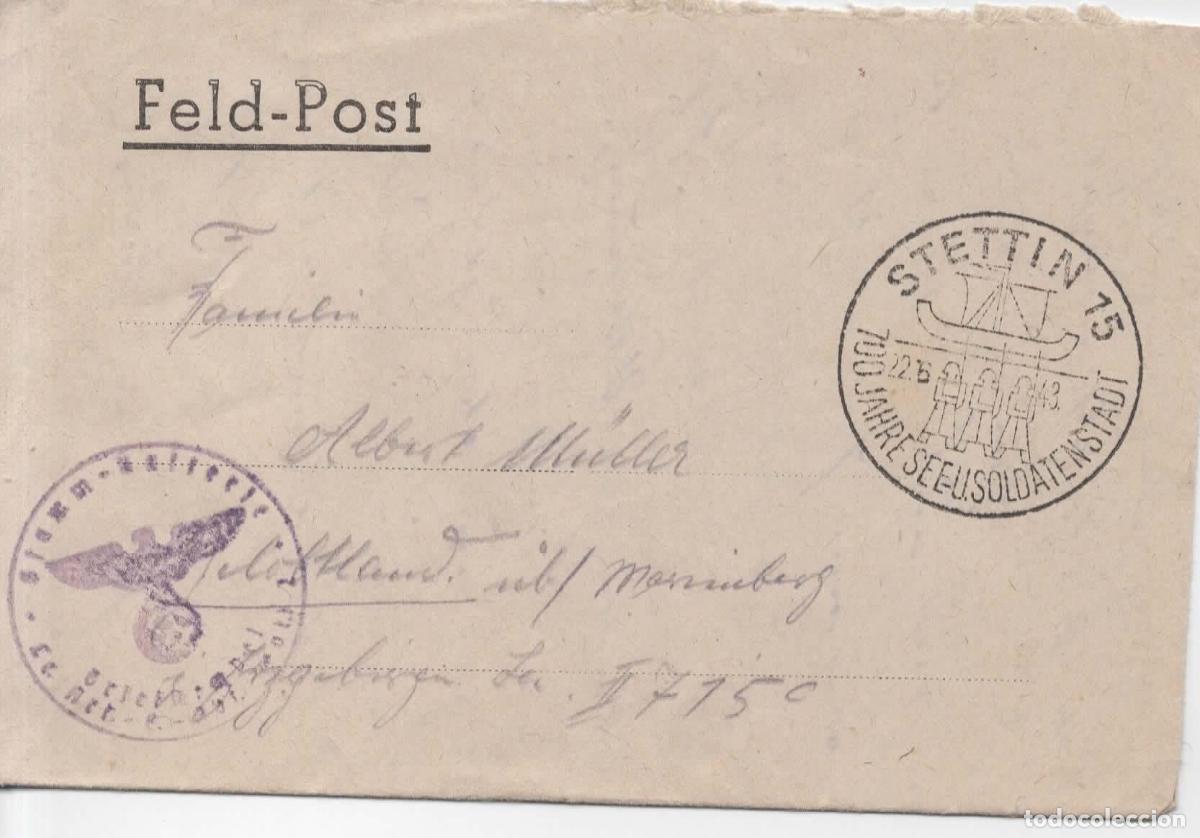 Sellos: ALEMANIA FELDPOST CORREO MILITAR 1943 STETTIN