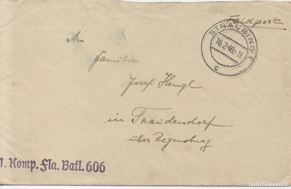Sellos: ALEMANIA FELDPOST CORREO MILITAR 1940 STRAUBING