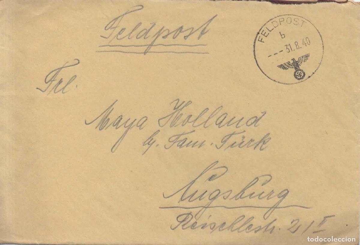 Sellos: ALEMANIA FELDPOST CORREO MILITAR LUGSBURG