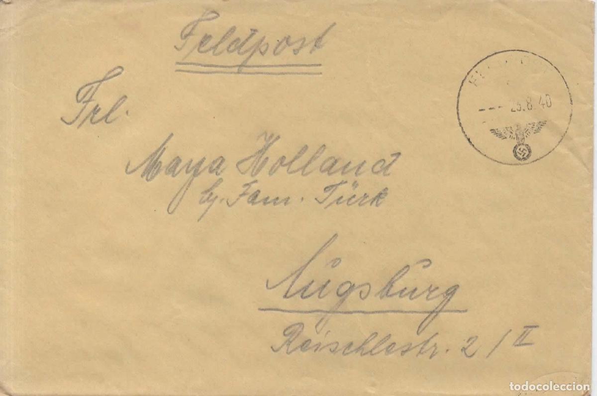 Sellos: ALEMANIA FELDPOST CORREO MILITAR LUGSBURG