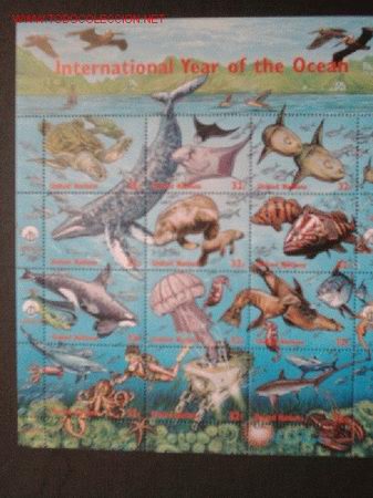 Briefmarken: FAUNA. A&Ntilde;O INTERNACIONAL DEL OCEANO. ANIMALES MARINOS