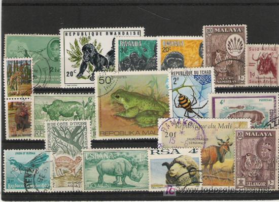 Stamps: LOTE DE SELLOS DEL TEMA  FAUNA
