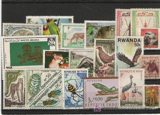 Stamps: LOTE DE SELLOS DEL TEMA  FAUNA