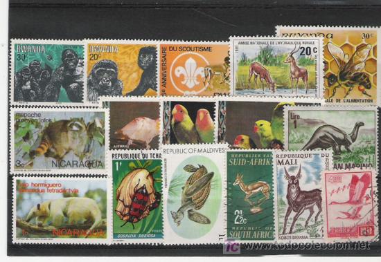 Stamps: LOTE DE SELLOS DEL TEMA  FAUNA