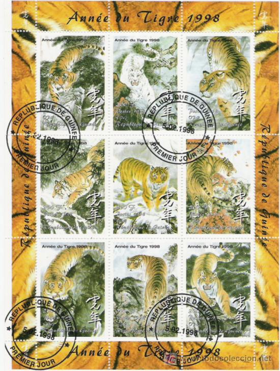 Sellos: PRECIOSA SERIE DE FAUNA  EN HOJA BLOQUE