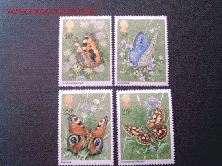Selos: FAUNA. MARIPOSAS. A&Ntilde;O 1981