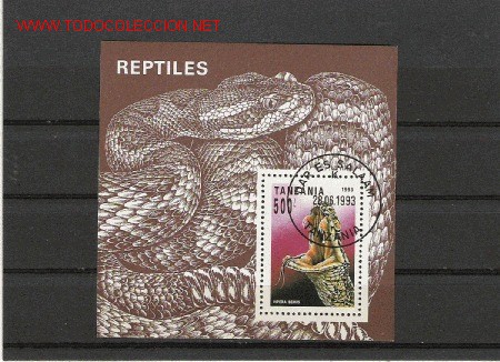 Briefmarken: PRECIOSA HOJA DE FAUNA LA DE LA FOTO SERPIENTE