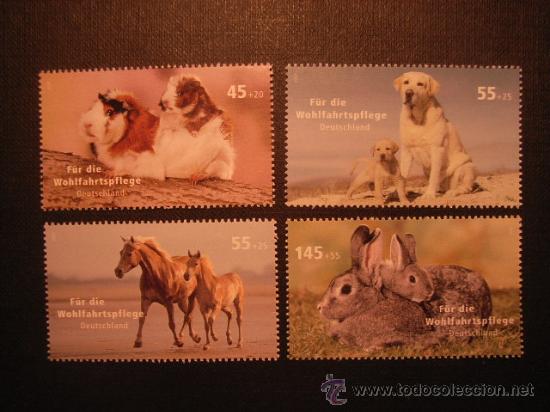 Briefmarken: FAUNA.SERIE DE ALEMANIA N&ordm; YVERT 2455/8*** A&Ntilde;O 2007