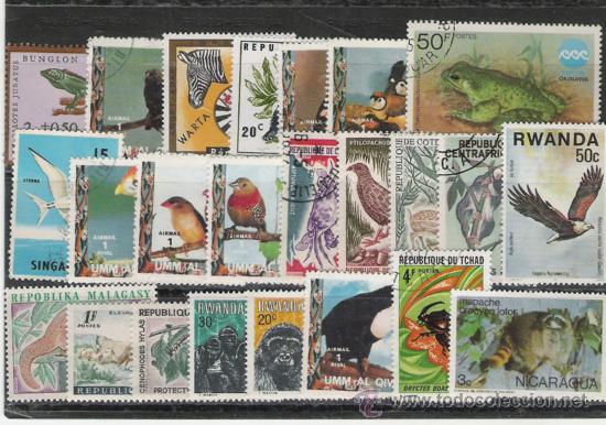 Briefmarken: TEMA FAUNA GRAN LOTE DE SELLOS