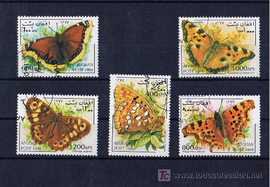 Briefmarken: Mariposas serie de Afagnistan precanceladas