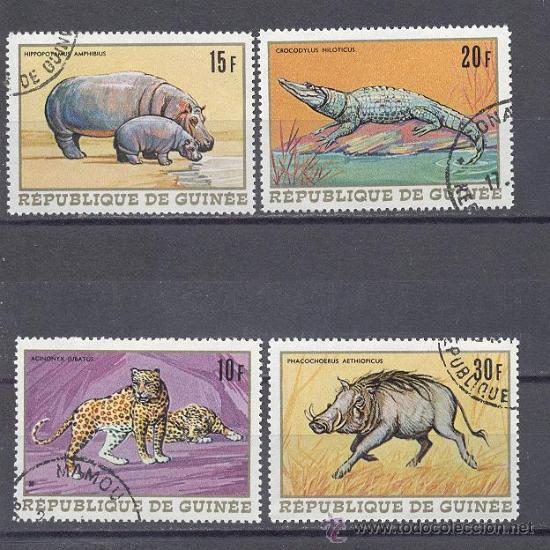 Sellos: FAUNA DE GUINEA- PRECANCELADOS