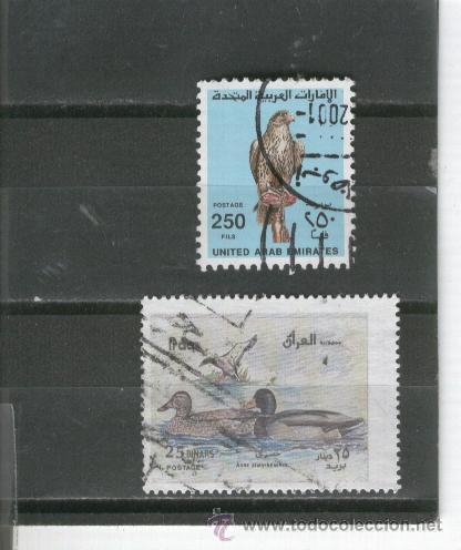 Sellos: LOTE.SELLOS.PAJAROS. AVES. FAUNA. EMIRATOS ARABES UNIDOS. IRAC. IRAQ.