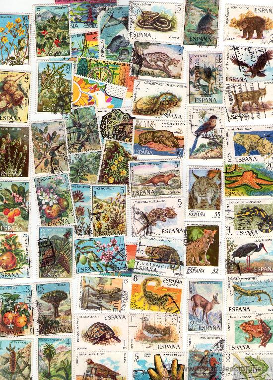 Sellos: 844-57 MAGNIFICOS SELLOS DIFERENTES DE ESPANA DEL TEMA &rdquo;FLORA Y FAUNA&rdquo;
