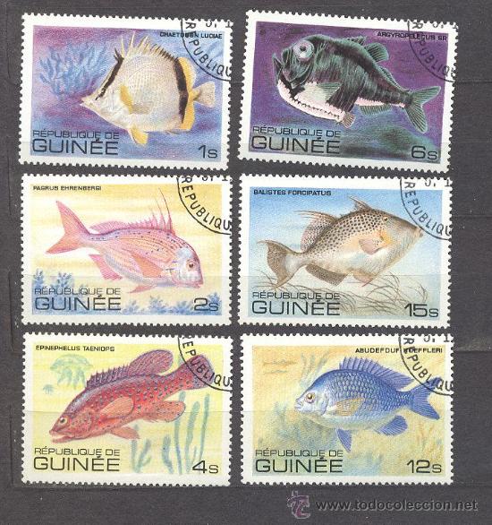 Sellos: - REPUBLICA DE GUINEA- TEMA PECES - Foto 1