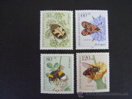 Selos: INSECTOS .BERLIN N&ordm; YVERT 673/6*** A&Ntilde;O 1984.