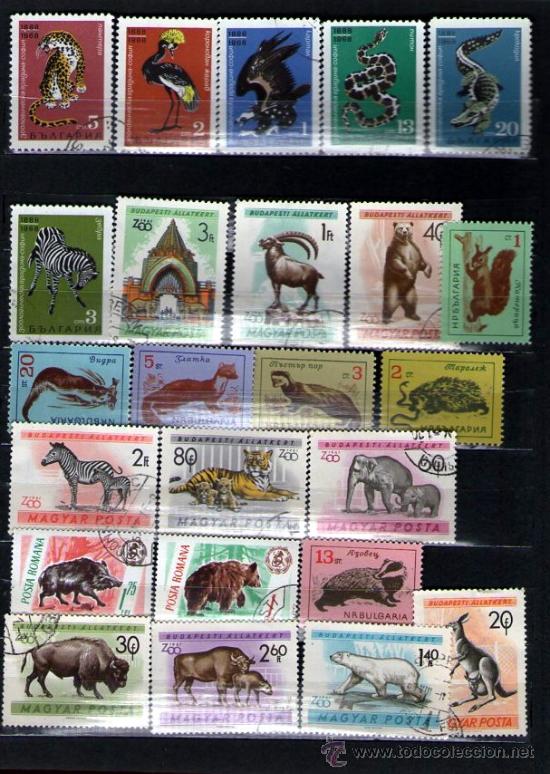 Sellos: LOTE DE 24 SELLOS DE FAUNAS VARIAS. - Foto 1
