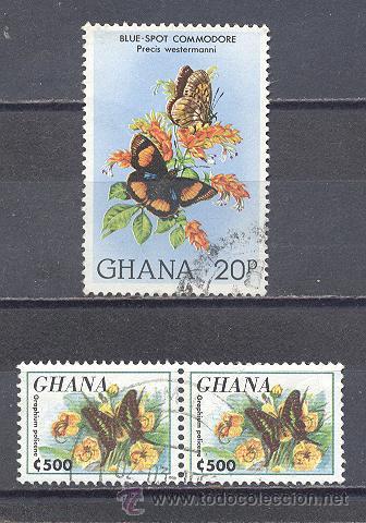 Sellos: GHANA, MARIPOSAS, USADOS - Foto 1