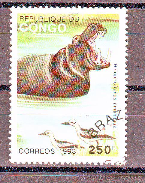 Sellos: CONGO.FAUNA.ANIMALES.HIPOPOTAMO.