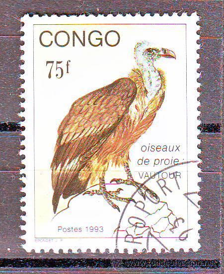 Sellos: CONGO.FAUNA.AVES DE PRESA.
