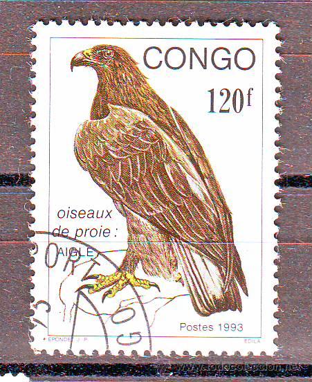 Sellos: CONGO.FAUNA.AVES DE PRESA.AGUILA.