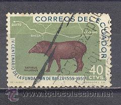 Sellos: ECUADOR, IV CENT. DE LA FUNDACION DE BAEZA, USADO - Foto 1