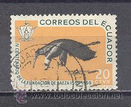 Sellos: ECUADOR, IV CENT. DE LA FUNDACION DE BAEZA, USADO - Foto 1