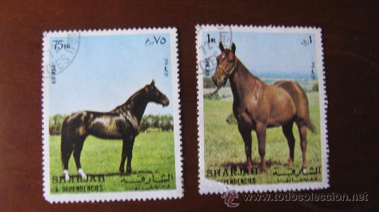 Sellos: arabia sud-este, caballos - Foto 1